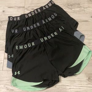 3 Pairs Womens Under Armour Running Shorts